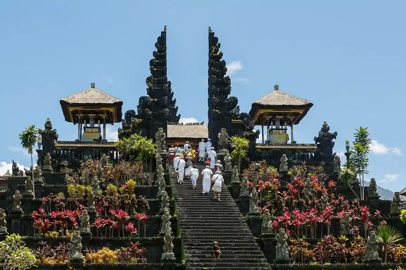 The stairway of Pura Besakih temple