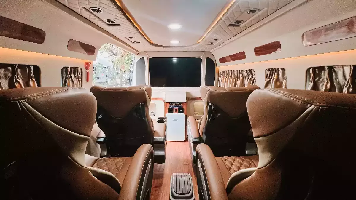 The passenger cabin of a HiAce Premio